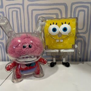 SpongeBob and Monster Action Figure Set - Yellow and Red